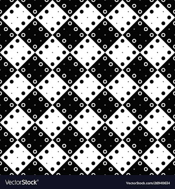 Black and white circle pattern background vector image