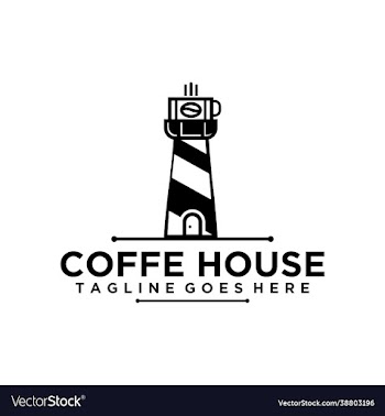 black and white coffee logo