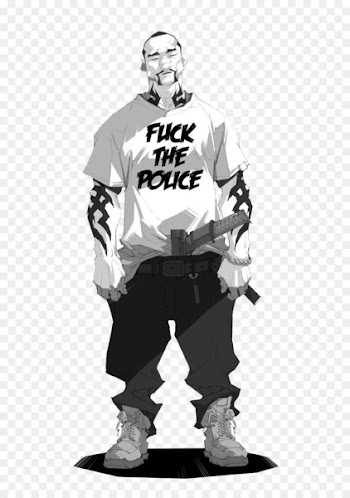 Black and white Comics - Black and white tattoo man 