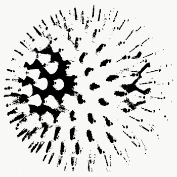 Black and white coronavirus cell under microscope design element | Free  transparent png - 2319158