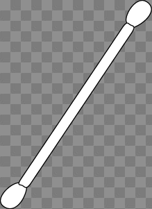 Black and White Cotton Swab Clip Art - Black and White Cotton Swab ...