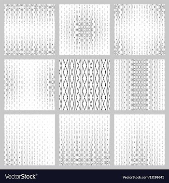 Black and white curved pattern design set vector image
