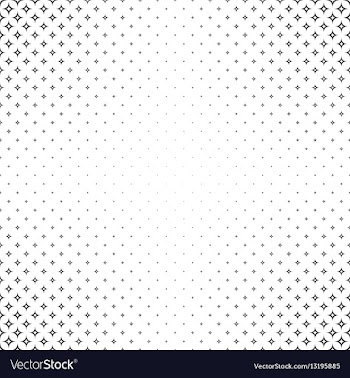 Black and white curved star pattern background vector image