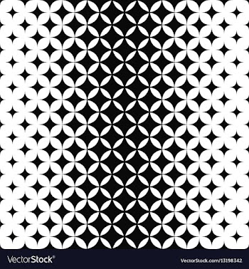 Black and white curved star pattern vector image