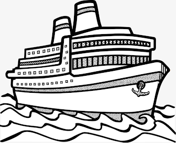 Black And White Decoration Ship, Ship Clipart, Black And White ...