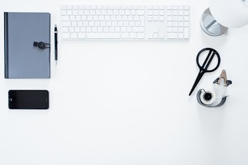 Black and white desktop