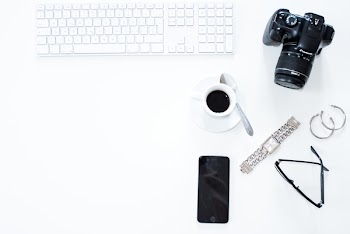 Black and white desktop