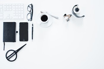 Black and white desktop