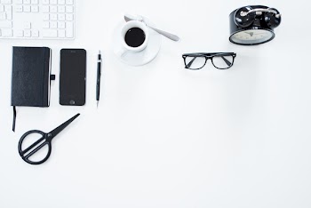 Black and white desktop