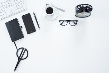 Black and white desktop