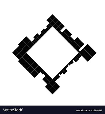 Black and white diagonal abstract square blank vector image