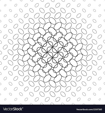 Black and white diagonal ellipse pattern vector image