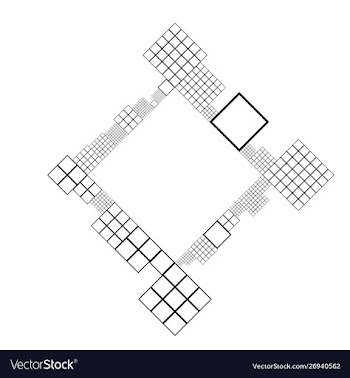 Black and white diagonal minimal modern square vector image