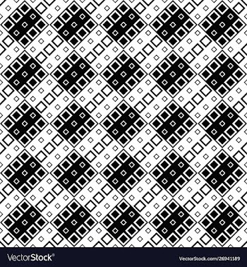 Black and white diagonal square pattern background vector image