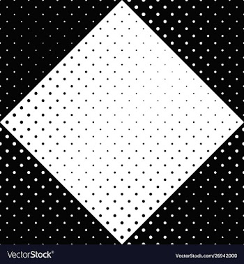 Black and white dot pattern background design vector image