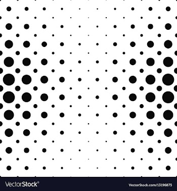 Black and white dot pattern background vector image