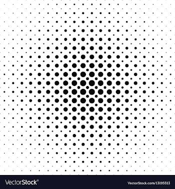 Black and white dot pattern design background vector image