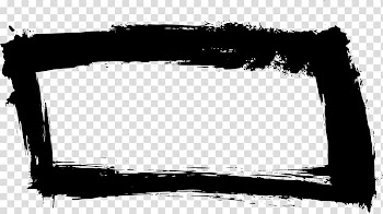 Black and white Drawing Frames Paper, grunge frame transparent background PNG clipart