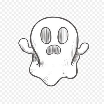 Black and white Drawing Ghost Sketch - Sketch ghost 