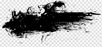 Black and white Drawing , Grunge Banner transparent background PNG clipart