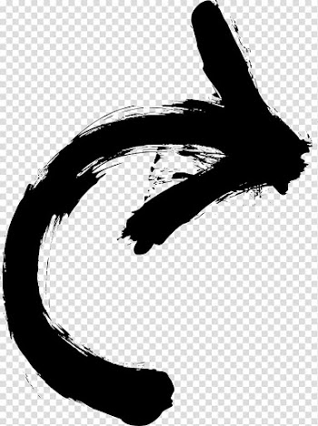 Black and white Drawing Silhouette , watercolor arrow transparent background PNG clipart