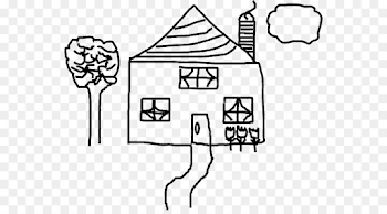Black and white Drawing Stick figure Clip art - house png download ...