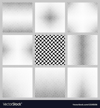Black and white ellipse pattern background set vector image