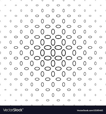 Black and white ellipse ring pattern background vector image