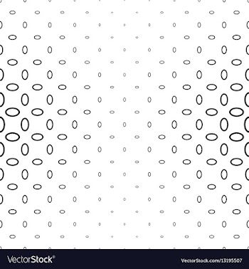 Black and white ellipse ring pattern background vector image