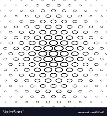 Black and white ellipse ring pattern background vector image
