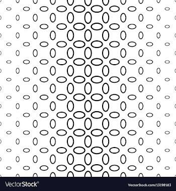 Black and white ellipse ring pattern background vector image