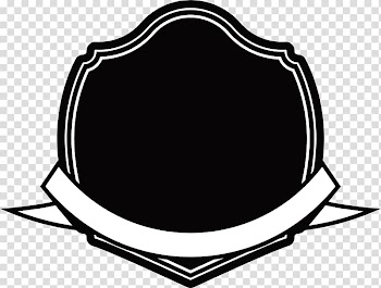Black and white empty board art, Black and white, Black shield ribbon transparent background PNG clipart