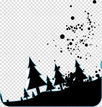 Black and white Euclidean , Black Forest transparent background PNG clipart
