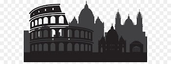 Black and white Facade Middle Ages Medieval architecture Font - Rome Italy Silhouette PNG Clip Art 