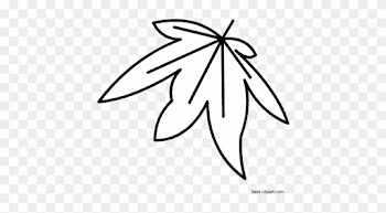 Black And White Fall Leaf Clip Art - Clip Art