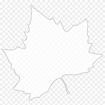Black And White Fall Leaves Border Clipart - Sycamore Leaf Silhouette