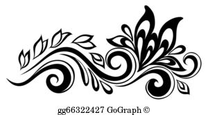 Black And White Flowers Clip Art - Royalty Free - GoGraph