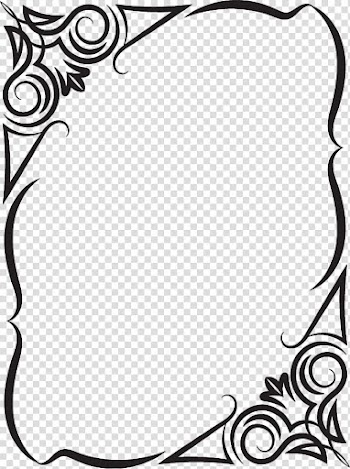 Black and white frame transparent background PNG clipart