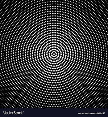 Black and white geometric round circle pattern vector image