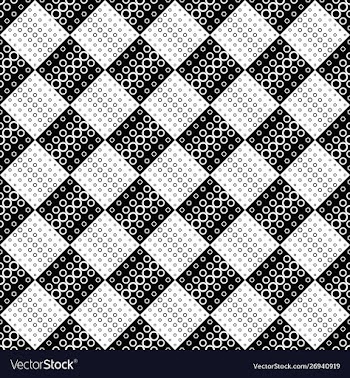 Black and white geometrical abstract ring pattern vector image