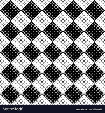 Black and white geometrical abstract ring pattern vector image