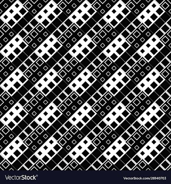 Black and white geometrical abstract square vector image