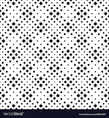 Black and white geometrical curved star pattern vector image