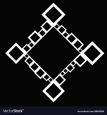 Black and white geometrical diagonal square blank vector image
