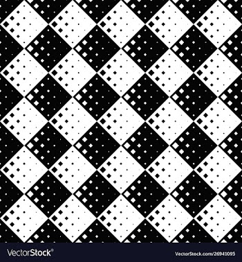 Black and white geometrical diagonal square vector image