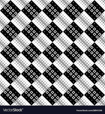 Black and white geometrical diagonal square vector image