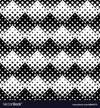 Black and white geometrical dot pattern background vector image