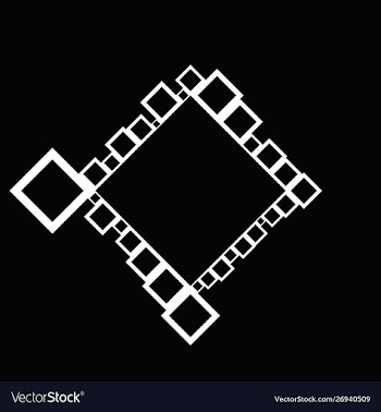 Black and white geometrical minimal abstract vector image
