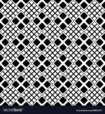 Black and white geometrical rounded square vector image