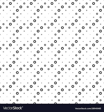 Black and white geometrical seamless ring pattern vector image